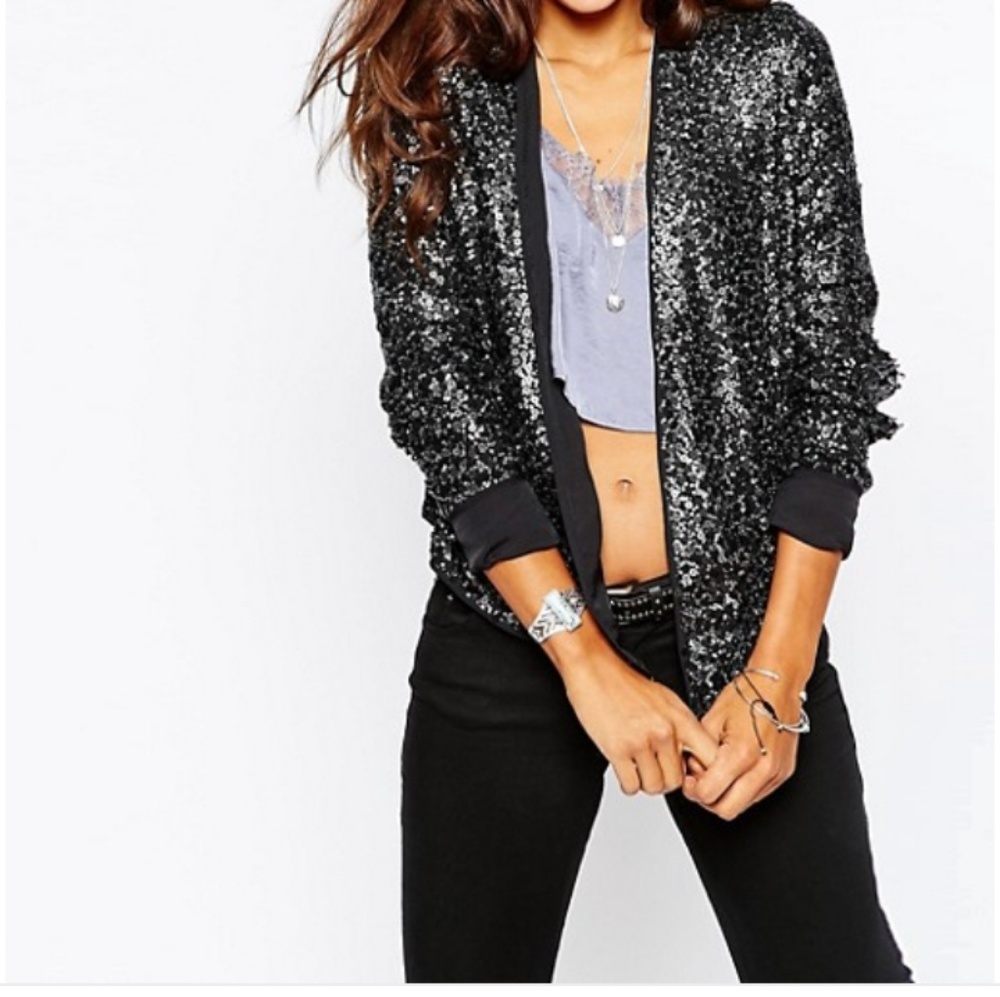 Abercrombie sequin blazer